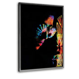 THE COLORFUL VIEW - Leinwandbild mit Schattenfuge "silber" - Hustling Sharks