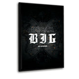 Dream Big - Leinwand mit Schattenfuge "schwarz" - Hustling Sharks