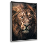 Dark Lion - Leinwandbild mit Schattenfuge "silber"- Hustling Sharks