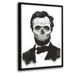 Dead Lincoln b/w - Leinwandbild mit Schattenfuge "schwarz" - Hustling Sharks
