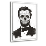 Dead Lincoln b/w - Leinwandbild mit Schattenfuge "weiß" - Hustling Sharks