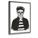 Death Fashion - Leinwandbild mit Schattenfuge "silber" - Hustling Sharks
