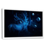 Deer Cosmos - Leinwandbild mit Schattenfuge "weiß" - Hustling Sharks