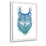 Deer Wolf - Leinwandbild mit Schattenfuge "weiß" - Hustling Sharks