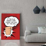 CHANGE THE PLAN, NOT THE GOAL - Mockup mit Hintergrund 2 - Hustling Sharks