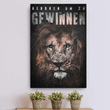 Geboren um zu Gewinnen! - Mockup mit Hintergrund 2 - Hustling Sharks
