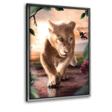 Discover A New World - Leinwandbild mit Hintergrund "silber" - Hustling Sharks