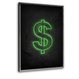 Dollar - Leinwand mit Schattenfuge "silber" - Hustling Sharks