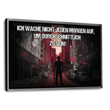 KEIN DURCHSCHNITT! - Leinwandbild mit Schattenfuge "silber"- Hustling Sharks