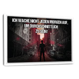 KEIN DURCHSCHNITT! - Leinwandbild mit Schattenfuge "weiß"- Hustling Sharks