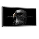 Eagle Land - Leinwandbild mit Schattenfuge "silber" - Hustling Sharks