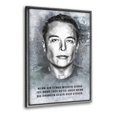 Tue, was Du liebst! - Leinwandbild mit Rahmen "silber" - Hustling Sharks