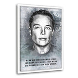 Tue, was Du liebst! - Leinwandbild mit Rahmen "weiß" - Hustling Sharks