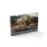 Entdecke neue Ozeane - Acrylglasblock 15x10 - Hustling Sharks