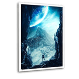 Epic View - Leinwandbild mit Schattenfuge "weiß" - Hustling Sharks