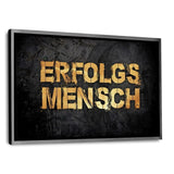 Erfolgsmensch - Leinwandbild mit Schattenfuge "silber" - Hustling Sharks