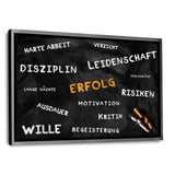 DIE TAFEL DES ERFOLGS - Leinwandbild mit Schattenfuge "silber" - Hustling Sharks