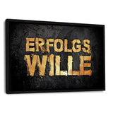 Erfolgswille - Leinwandbild mit Schattenfuge "schwarz"- Hustling Sharks