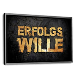 Erfolgswille - Leinwandbild mit Schattenfuge "silber" - Hustling Sharks