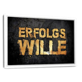 Erfolgswille - Leinwandbild mit Schattenfuge "weiß" - Hustling Sharks
