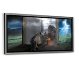 Erzähl Deine Geschichte - Leinwandbild mit Schattenfuge "silber" - Hustling Sharks