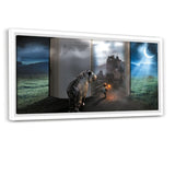 Erzähl Deine Geschichte - Leinwandbild mit Schattenfuge "weiß" - Hustling Sharks