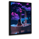 Ethereal Dreams 2 - Leinwandbild mit Schattenfuge "schwarz" - Hustling Sharks