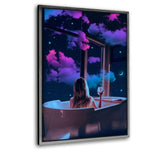 Ethereal Dreams 2 - Leinwandbild mit Schattenfuge "silber" - Hustling Sharks