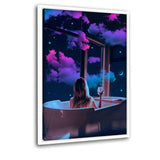 Ethereal Dreams 2 - Leinwandbild mit Schattenfuge "weiß" - Hustling Sharks