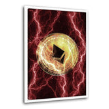 Electrified Ethereum - red - Leinwandbild mit Schattenfuge "weiß" - Hustling Sharks