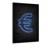 Euro - neon - Alu- Dibond Bild- Hustling Sharks