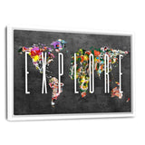 EXPLORE - Leinwandbild mit Schattenfuge "weiß" - Hustling Sharks