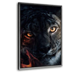 Flames - Leinwandbild mit Hintergrund "silber" - Hustling Sharks