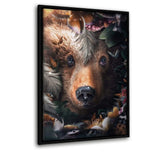 Floral Bear - Leinwandbild mit Schattenfuge "schwarz" - Hustling Sharks