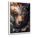 Floral Bear - Leinwandbild mit Schattenfuge "weiß" - Hustling Sharks