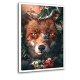 Floral Fox - Leinwandbild mit Schattenfuge "weiß" - Hustling Sharks