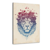 Floral Lion #2 - Alu-Dibond Bild - Hustling Sharks