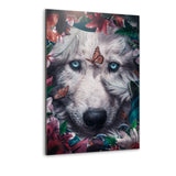 Floral Wolf- Alu-Dibond Bild - Hustling Sharks