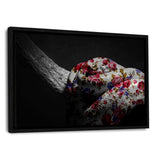 Flower Snake- Leinwandbild mit Schattenfuge "schwarz" - Hustling Sharks