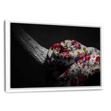 Flower Snake- Leinwandbild mit Schattenfuge "weiß" - Hustling Sharks