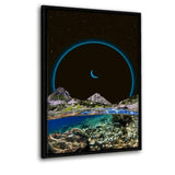 Fluto - Leinwandbild mit Schattenfuge "schwarz" - Hustling Sharks
