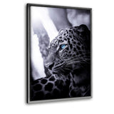 Focused Leopard - Leinwandbild mit Schattenfuge "silber" - Hustling Sharks
