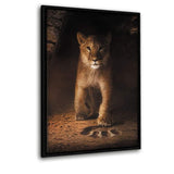 Footprints - Leinwandbild mit Schattenfuge "schwarz" - Hustling Sharks