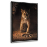 Footprints - Leinwandbild mit Schattenfuge "silber" - Hustling Sharks