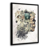 Forest Lake - Leinwandbild mit Schattenfuge "schwarz" - Hustling Sharks