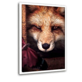 Fox And Butterfly - Leinwandbild mit Schattenfuge "weiß" - Hustling Sharks