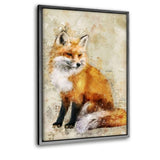 Der Fuchs - Leinwand mit Schattenfuge "silber" - Hustling Sharks