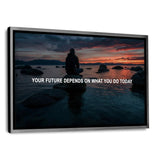 YOUR FUTURE - Leinwandbild mit Schattenfuge "silber" - Hustling Sharks