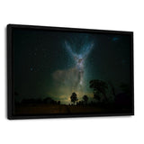 Galaxy Deer - Leinwandbild mit Schattenfuge "schwarz"- Hustling Sharks