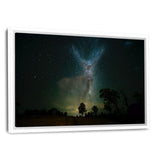 Galaxy Deer - Leinwandbild mit Schattenfuge "weiß"- Hustling Sharks